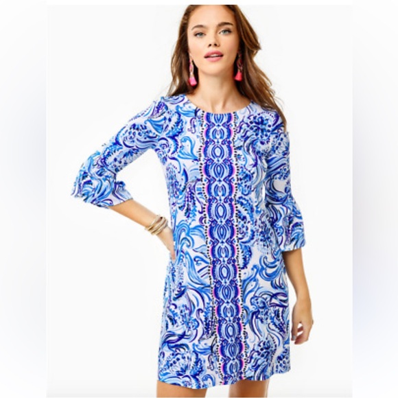 Lilly Pulitzer Ophelia Dress Resort White Don’t Be Jelly Small - Picture 1 of 15